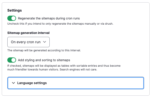 Simple Sitemap XML Configuration Cron